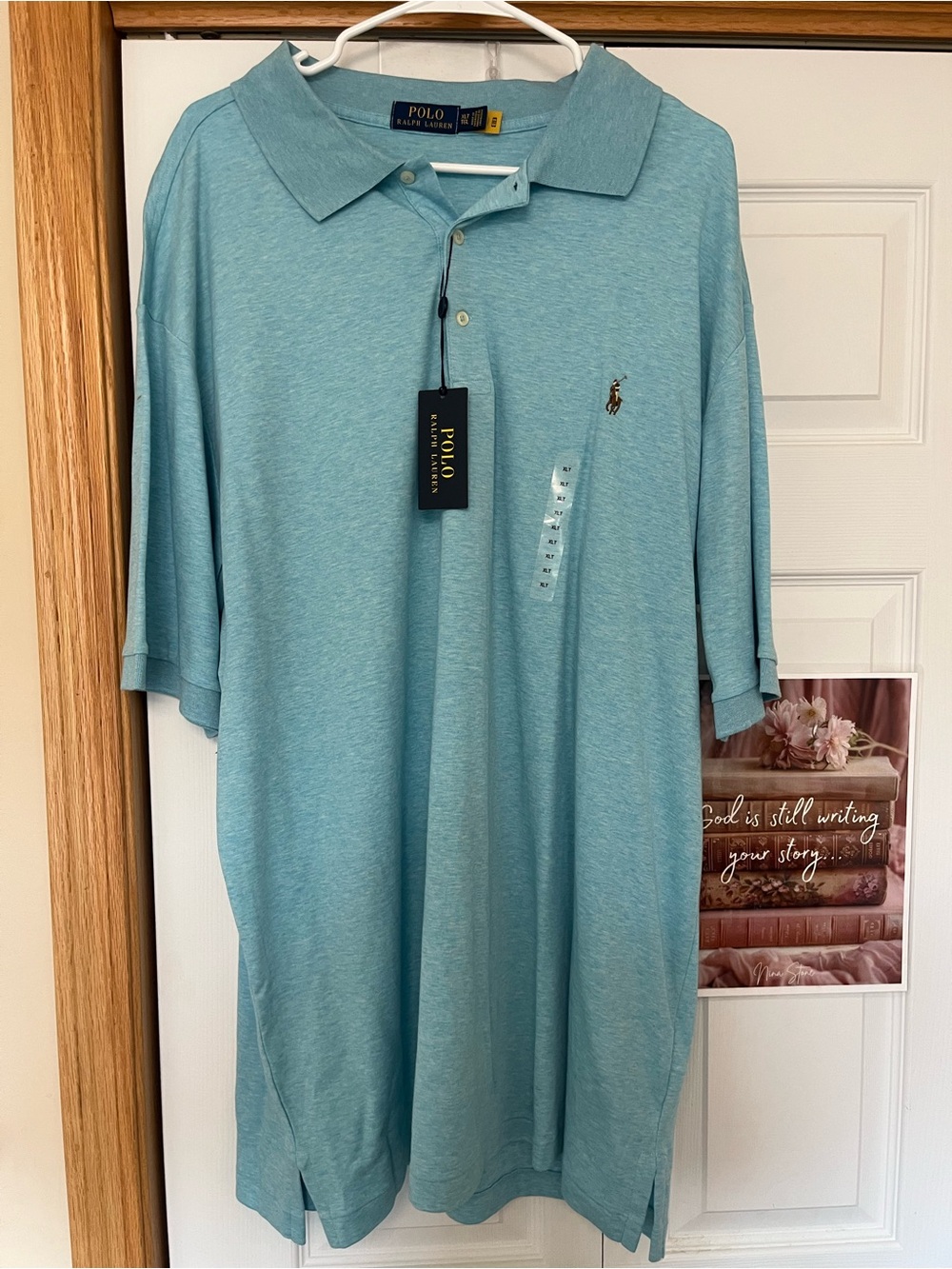Polo by Ralph Lauren Heathered Aqua Short-Sleeve Polo
